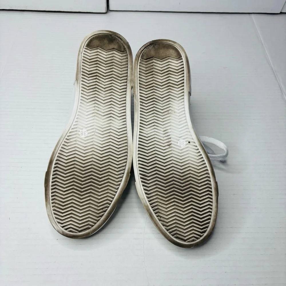 VALENTINO BY MARIO VALENTINOLaura Logo Low Top Leather Sneakers in White Size 8 - Picture 7 of 7